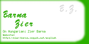 barna zier business card